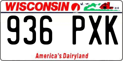 WI license plate 936PXK