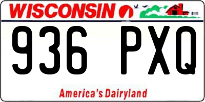 WI license plate 936PXQ