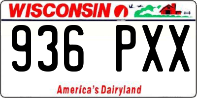 WI license plate 936PXX