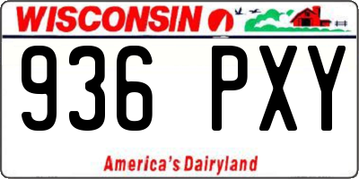 WI license plate 936PXY