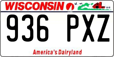 WI license plate 936PXZ