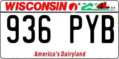 WI license plate 936PYB
