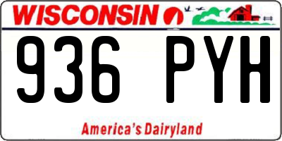 WI license plate 936PYH
