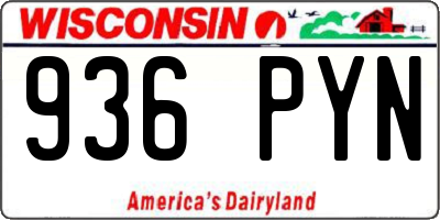 WI license plate 936PYN