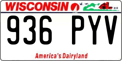 WI license plate 936PYV