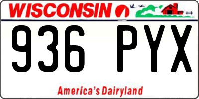 WI license plate 936PYX