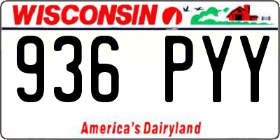 WI license plate 936PYY