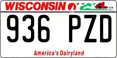 WI license plate 936PZD