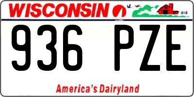 WI license plate 936PZE