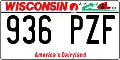 WI license plate 936PZF