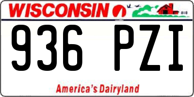 WI license plate 936PZI