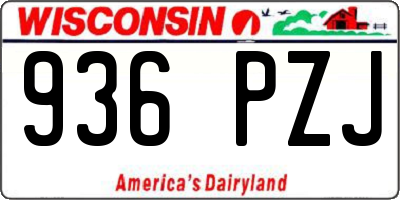WI license plate 936PZJ