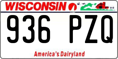 WI license plate 936PZQ
