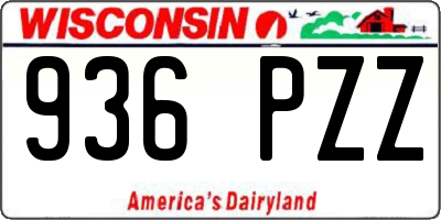 WI license plate 936PZZ