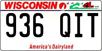 WI license plate 936QIT