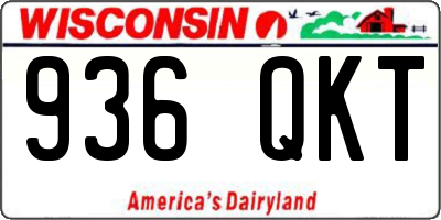 WI license plate 936QKT