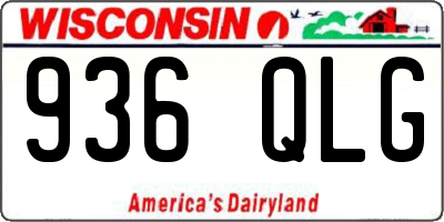 WI license plate 936QLG