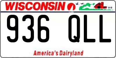 WI license plate 936QLL
