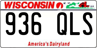 WI license plate 936QLS