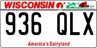 WI license plate 936QLX