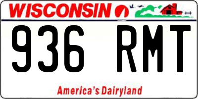 WI license plate 936RMT
