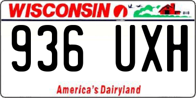 WI license plate 936UXH