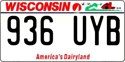 WI license plate 936UYB