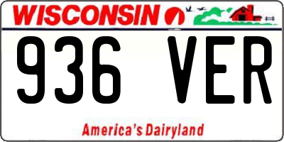 WI license plate 936VER