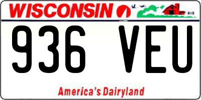 WI license plate 936VEU