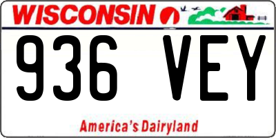WI license plate 936VEY