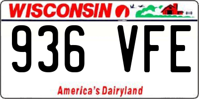 WI license plate 936VFE