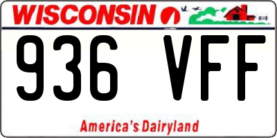 WI license plate 936VFF