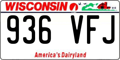 WI license plate 936VFJ
