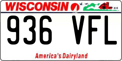 WI license plate 936VFL