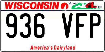 WI license plate 936VFP
