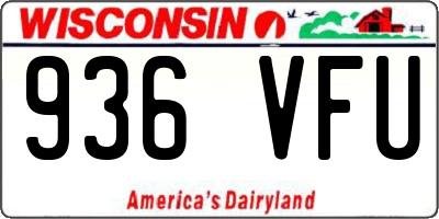WI license plate 936VFU