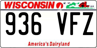 WI license plate 936VFZ