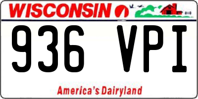 WI license plate 936VPI
