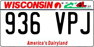 WI license plate 936VPJ