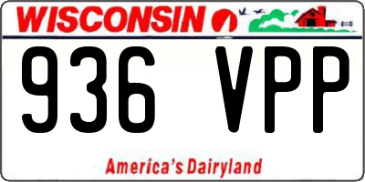 WI license plate 936VPP