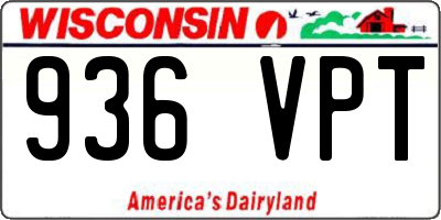 WI license plate 936VPT