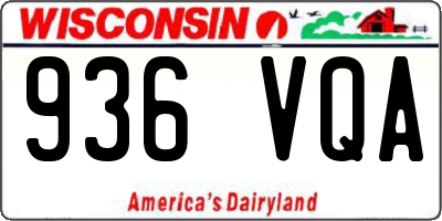 WI license plate 936VQA