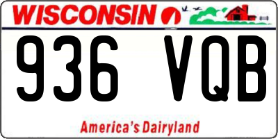 WI license plate 936VQB