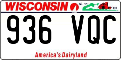 WI license plate 936VQC