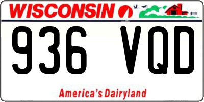 WI license plate 936VQD