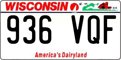 WI license plate 936VQF