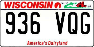 WI license plate 936VQG
