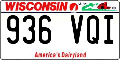 WI license plate 936VQI