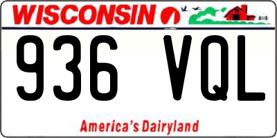 WI license plate 936VQL