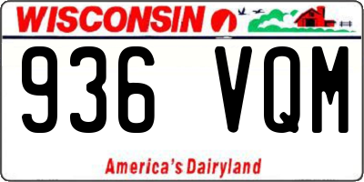 WI license plate 936VQM